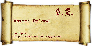 Vattai Roland névjegykártya
